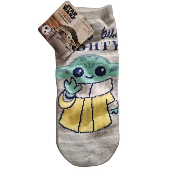 New! Star Wars Malodorian Gray Stripe Ankle Socks size 4 -10 - Picture 1 of 5